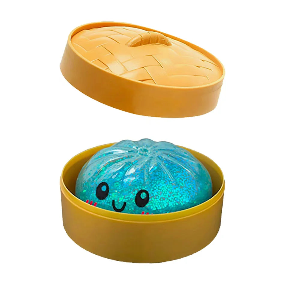 Glitter Crystal Dumpling Squishy Sensory Stress Relief Toy