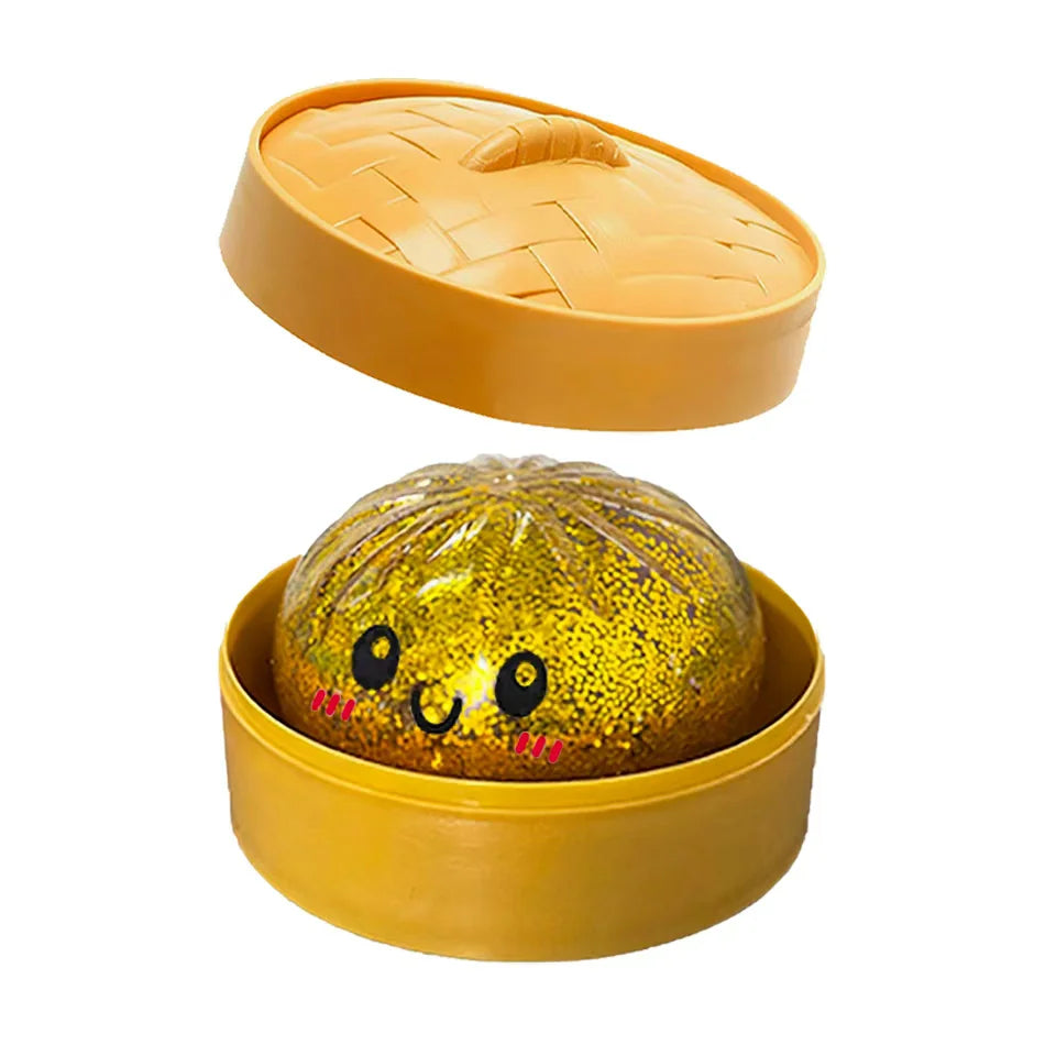 Glitter Crystal Dumpling Squishy Sensory Stress Relief Toy
