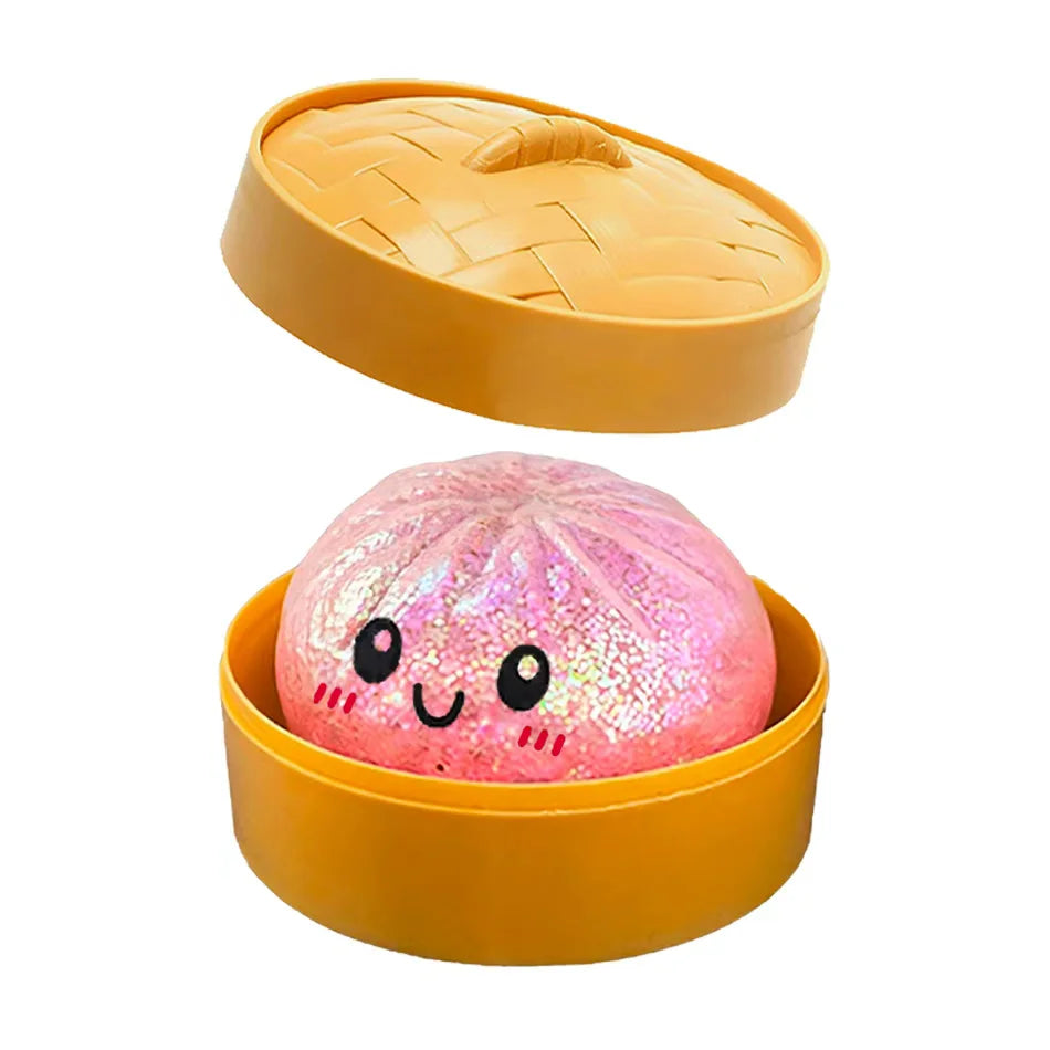 Glitter Crystal Dumpling Squishy Sensory Stress Relief Toy