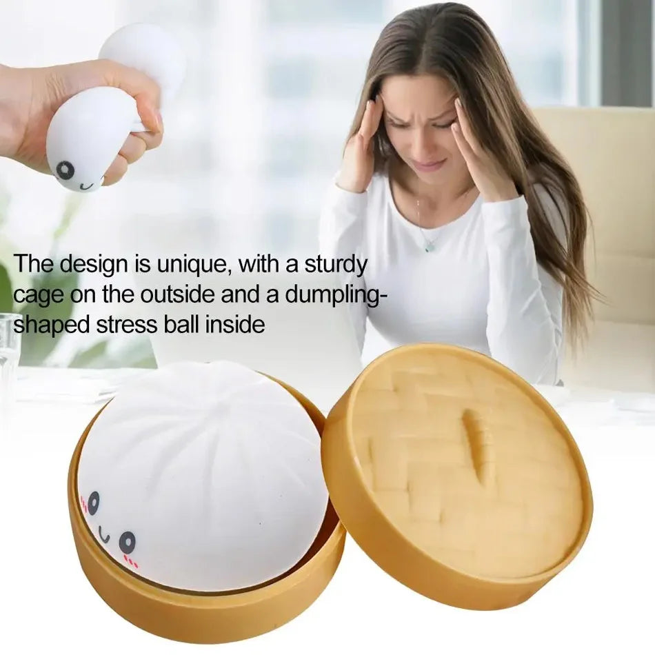 Glitter Crystal Dumpling Squishy Sensory Stress Relief Toy