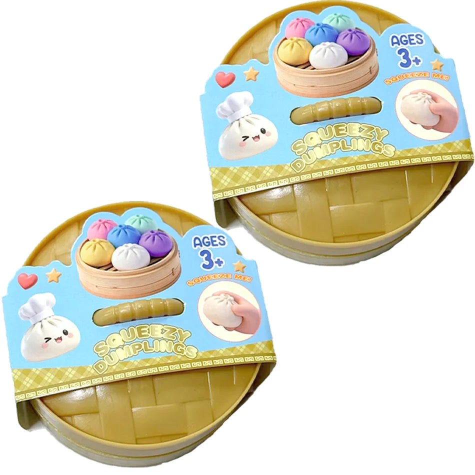 Glitter Crystal Dumpling Squishy Sensory Stress Relief Toy