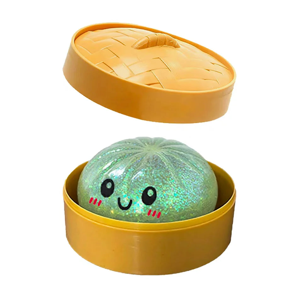 Glitter Crystal Dumpling Squishy Sensory Stress Relief Toy
