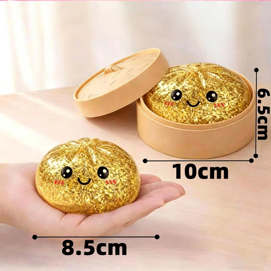 Glitter Crystal Dumpling Squishy Sensory Stress Relief Toy