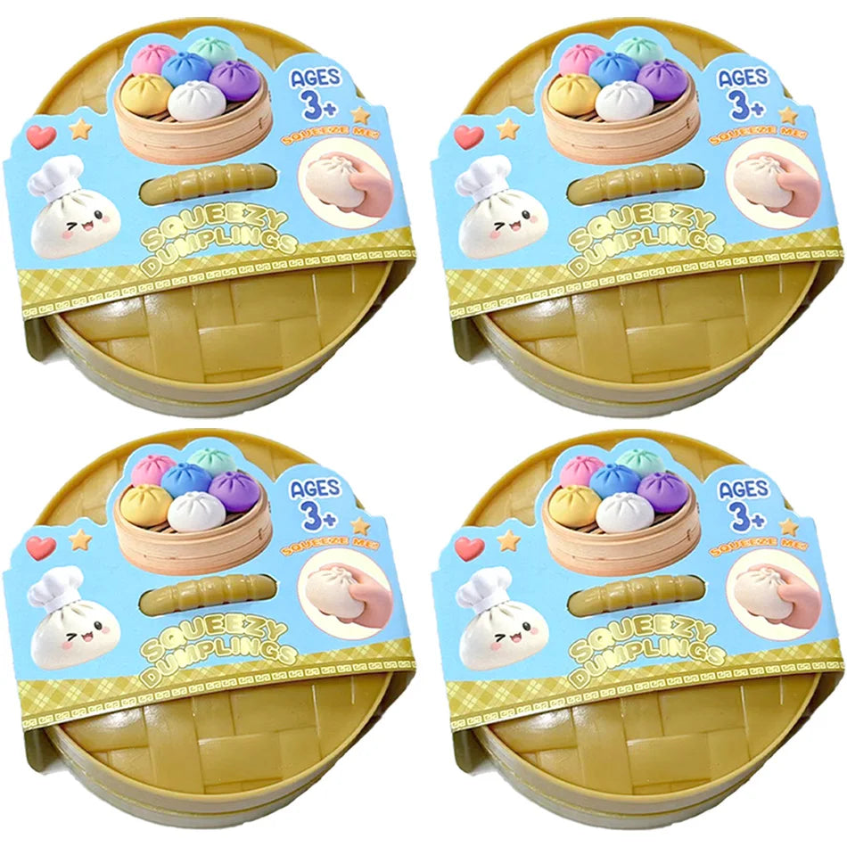Glitter Crystal Dumpling Squishy Sensory Stress Relief Toy