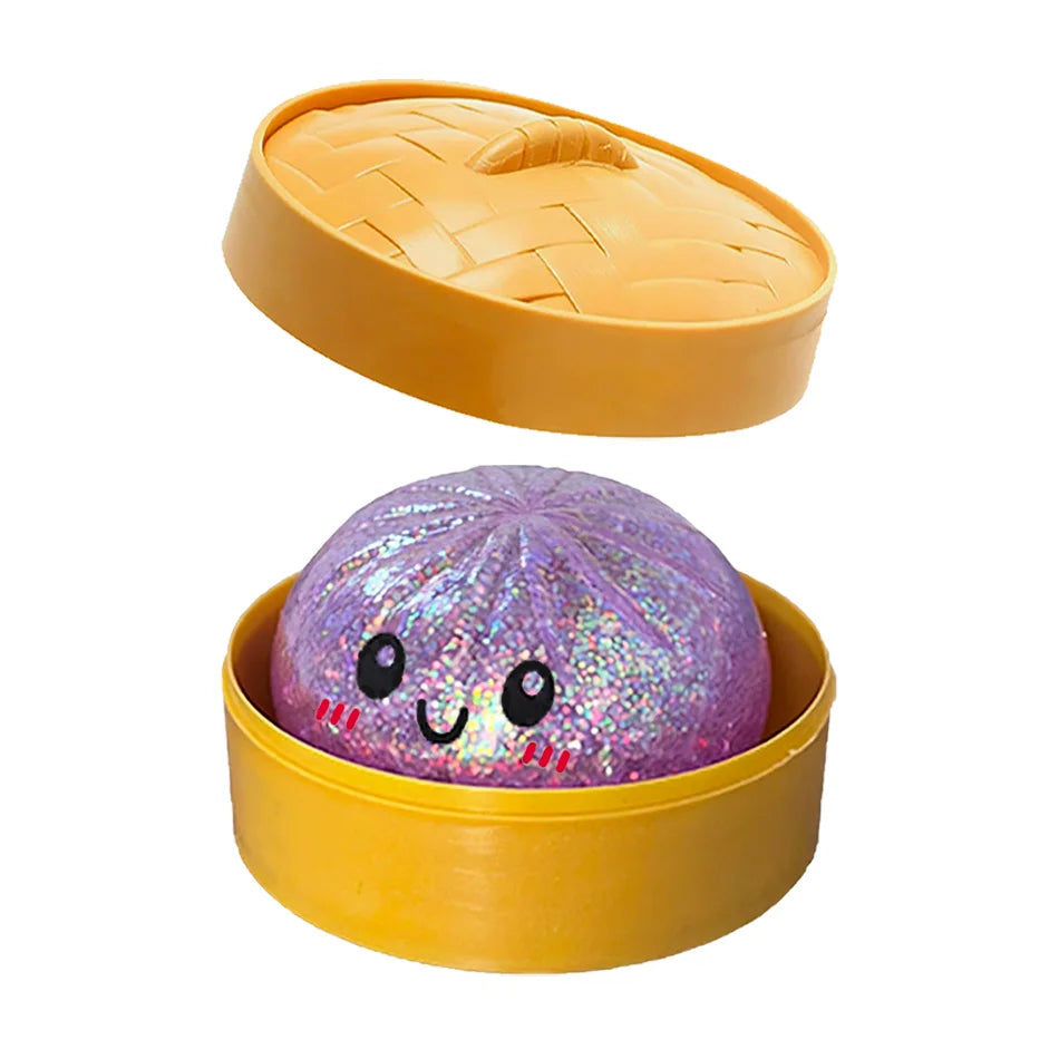 Glitter Crystal Dumpling Squishy Sensory Stress Relief Toy